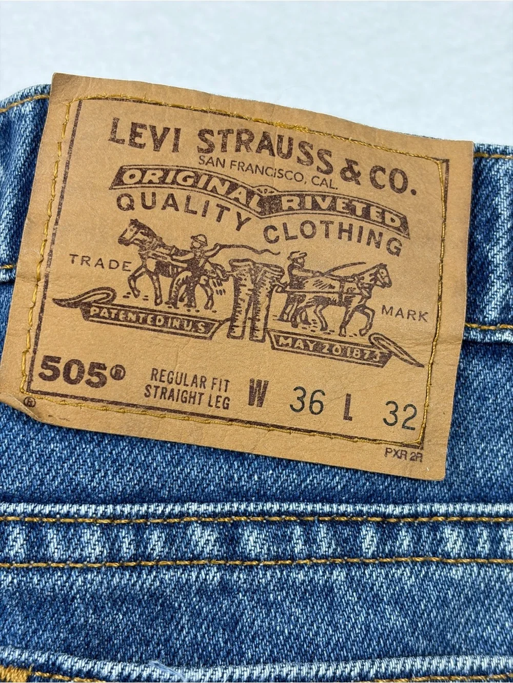 Vtg Levi’s 505 Orange Tab‎ Jeans W36 L32 Made in USA Valdosta 575 straight leg